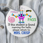 School Hall Pass / Robot - SRF Ronde Button 6,0 Cm (In situ)