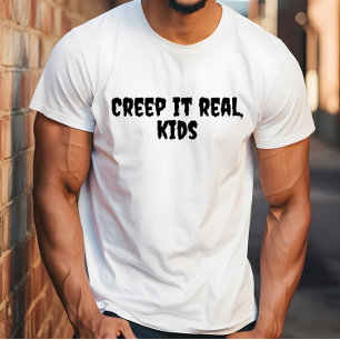 School Halloween humor docent zwarte typografie T-shirt