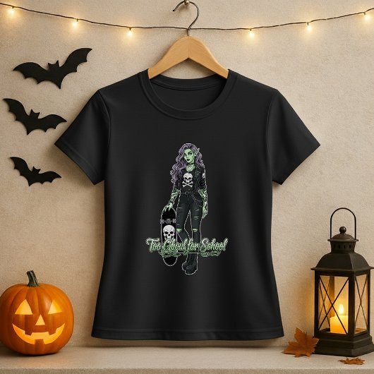 School Halloween T-shirt; Ghoul Girl Haunted Schoo T-shirt