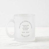 School Head Meisje Frosted Glass Coffee Mok (Links)