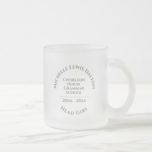 School Head Meisje Frosted Glass Coffee Mok