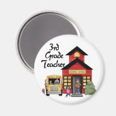 School House 3e klas leraar Tshirts en geschenken Magneet (Voorkant / Achterkant)