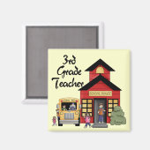 School House 3e klas leraar Tshirts en geschenken Magneet (Voorkant / Achterkant)