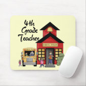 School House 4th Grade Teacher Tshirts en Gifts Muismat (Met muis)