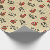 School House Back to School Kinder Teacher Cadeaupapier (Hoek)