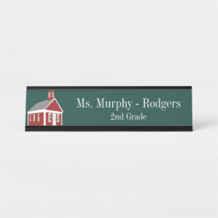 School House Green Teacher's Desk Hanging Wall Des Bureau Naambordje