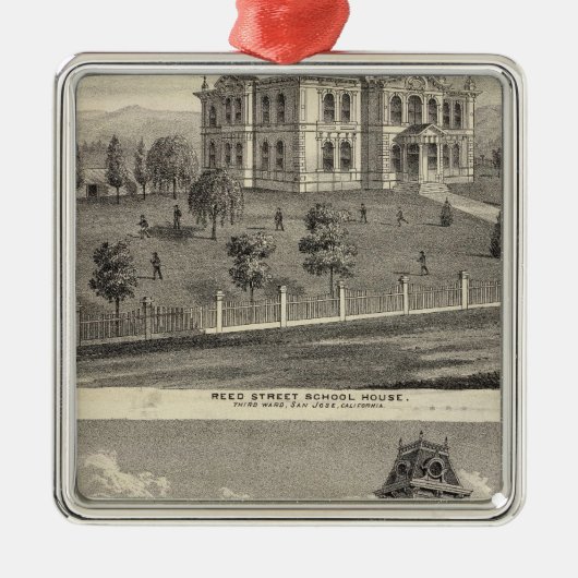 School houses, San Jose Metalen Ornament (Voorkant)