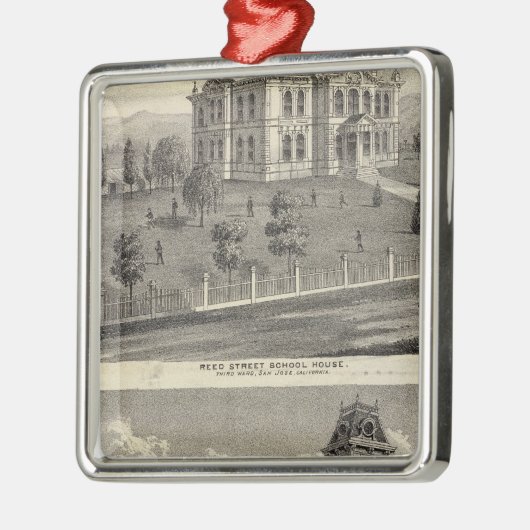 School houses, San Jose Metalen Ornament (Links)