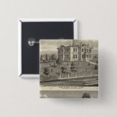 School houses, San Jose Vierkante Button 5,1 Cm (Voorkant /achterkant)