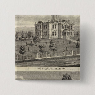 School houses, San Jose Vierkante Button 5,1 Cm