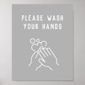 School Hygiene Please Wash Your Hands Poster (Voorkant)