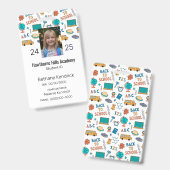 School Iconen Homeschool Student ID Badge (Voor- en achterkant)