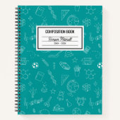 School Icons Custom Composition Notitieboek (Voorkant)