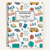 School Icons Custom Composition Notitieboek (Voorkant)