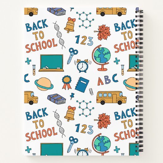 School Icons Custom Composition Notitieboek (Achterkant)