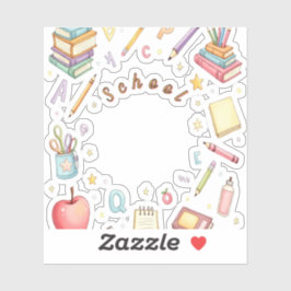 School Icons Sticker Set for Kids