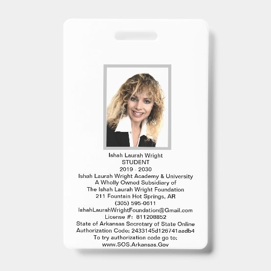 School-ID Badge (Voorzijde)