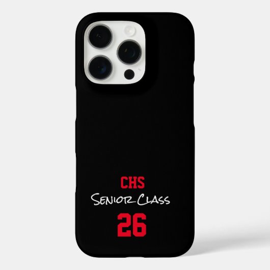 SCHOOL Initialen SENIOR KLAS JAAR Afstudeerder Kle Case-Mate iPhone Case (Achterkant)