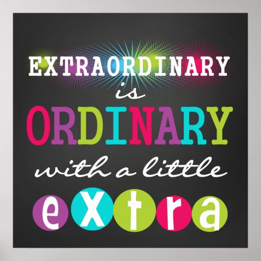 School Inspirerend Chalkboard Kijk Poster (Voorkant)