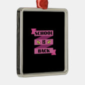 School Is Back Metalen Ornament (Rechts)