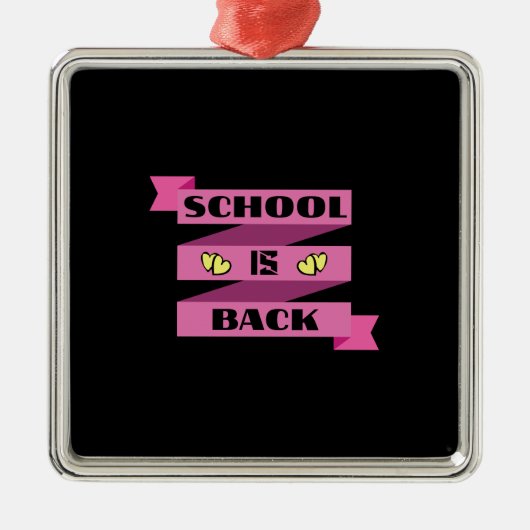 School Is Back Metalen Ornament (Voorkant)