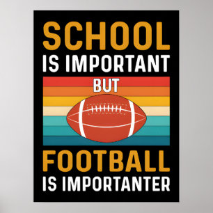 School is Belangrijk, Grappig American Football Poster