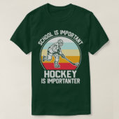 School is belangrijk Hockey is belangrijk Retro Vi T-shirt (Design voorkant)