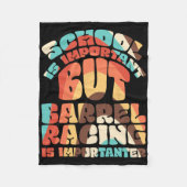 School is belangrijk, maar echt racen is belangrij fleece deken (Voorkant)