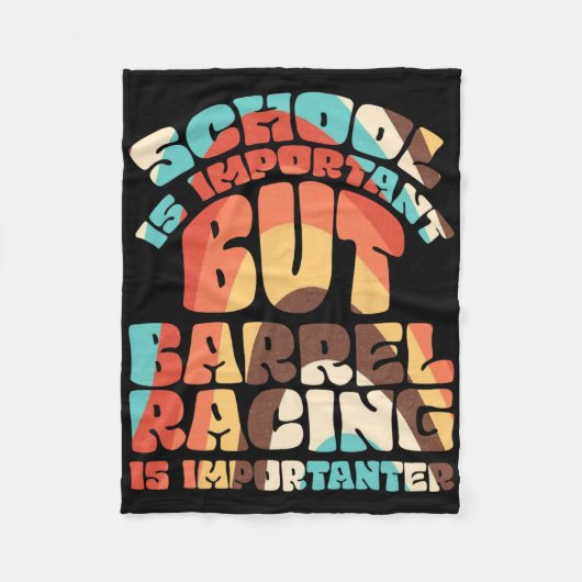 School is belangrijk, maar echt racen is belangrij fleece deken (Voorkant)