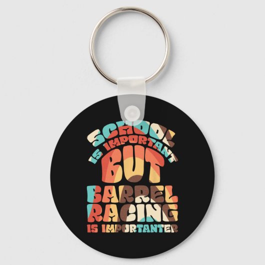 School is belangrijk, maar echt racen is belangrij sleutelhanger (Voorkant)