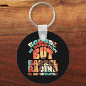 School is belangrijk, maar echt racen is belangrij sleutelhanger (Voorkant)