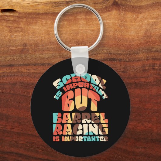 School is belangrijk, maar echt racen is belangrij sleutelhanger (Voorkant)