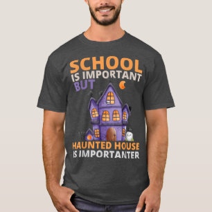 School is belangrijk, maar gehakt huis is belangri t-shirt