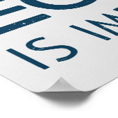 School is belangrijk, maar Golf is belangrijk. Poster (Hoek)