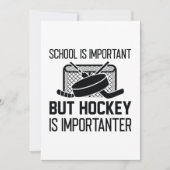 School is belangrijk, maar Hockey is belangrijk Bedankkaart (Voorkant)