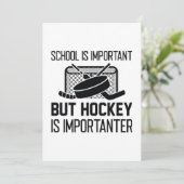 School is belangrijk, maar Hockey is belangrijk Bedankkaart (Staand voorkant)