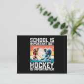 School is belangrijk, maar Hockey is belangrijk Briefkaart (Staand voorkant)