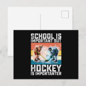 School Is Belangrijk Maar Hockey Is Belangrijker Briefkaart (Voorkant / Achterkant)