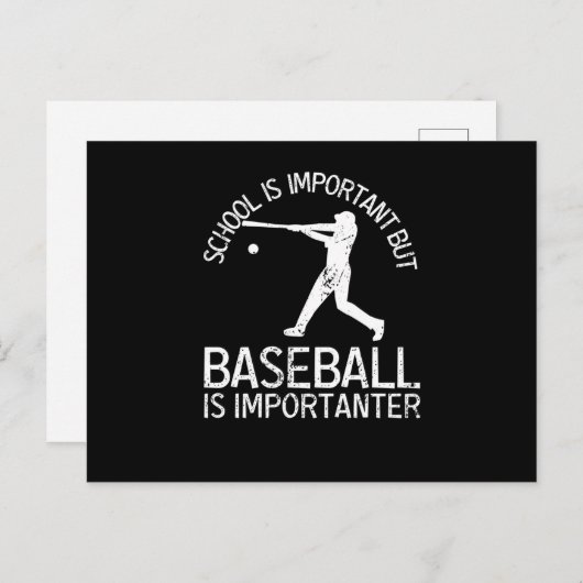 School is belangrijk, maar honkbal is belangrijk briefkaart (Voorkant / Achterkant)