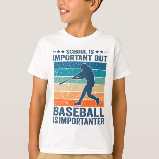 School is belangrijk, maar honkbal is belangrijk t-shirt