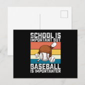 School is Belangrijk Maar Honkbal is Belangrijker Briefkaart (Voorkant / Achterkant)