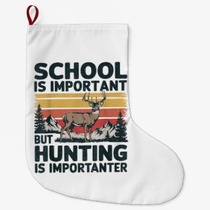 School is belangrijk, maar jacht is belangrijk Man Grote Kerstsok