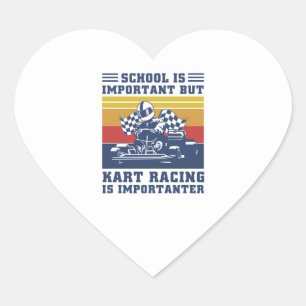 School is belangrijk, maar kunst racisme is belang hart sticker