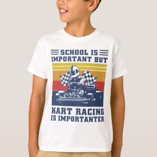 School is belangrijk, maar kunst racisme is belang t-shirt