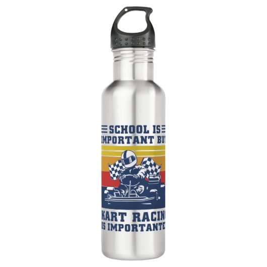 School is belangrijk, maar kunst racisme is belang waterfles  (Voorkant)