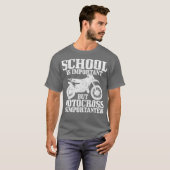 School is belangrijk, maar motocross is belangrijk t-shirt (Voorkant volledig)