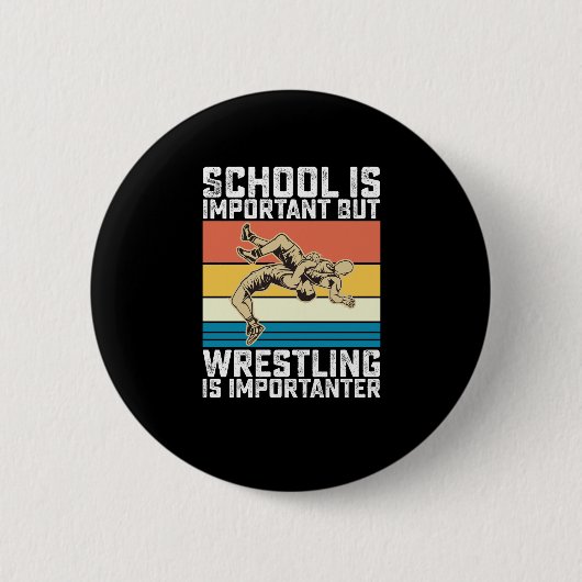School is belangrijk, maar rusteling is belangrijk ronde button 5,7 cm (Voorkant)