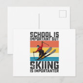 School is belangrijk, maar Skien is belangrijk Briefkaart (Voorkant / Achterkant)