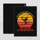 School is belangrijk, maar Skien is belangrijk Briefkaart (Voorkant / Achterkant)