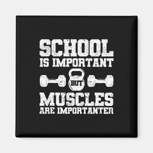 School is belangrijk, maar spieren zijn belangrijk magneet (Voorkant)